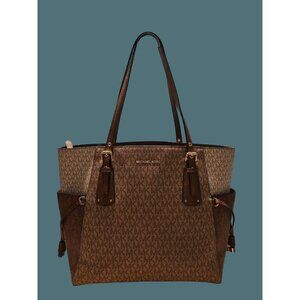 Michael Kors Voyager Color Block Signature Logo Tote Shoulder Bag